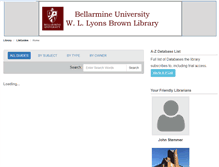 Tablet Screenshot of libguides.bellarmine.edu
